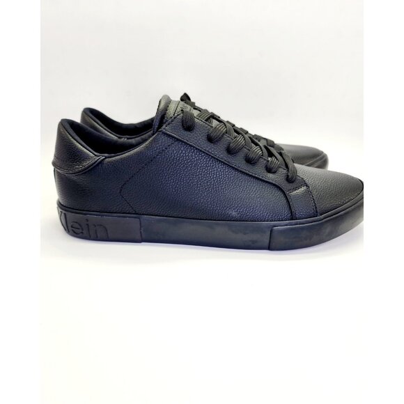 Calvin Klein Reon Lace-Up Sneaker Size 11.5 M Black PU Casual Shoe - Picture 2 of 13